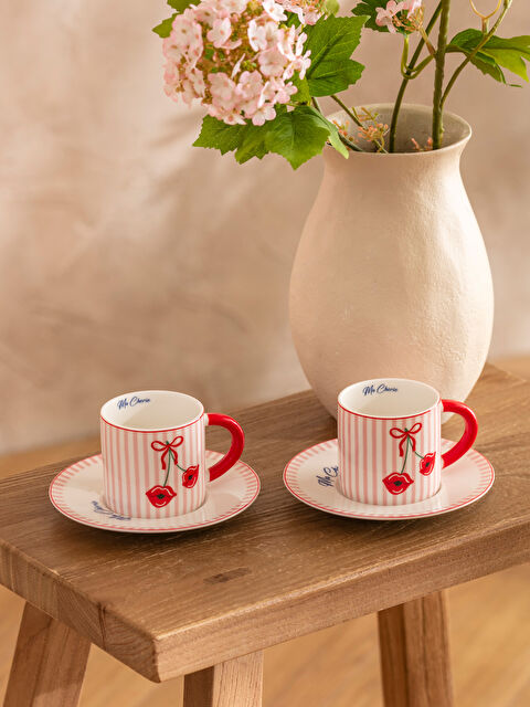 LCW HOME Baskılı 2 Kişilik Kahve Fincan Takımı 90 ml - S64314Z8-F9C