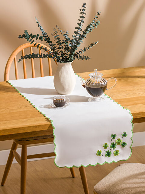 LCW HOME Leaf Embroidered Runner 45x150 cm - S64489Z8-F9C