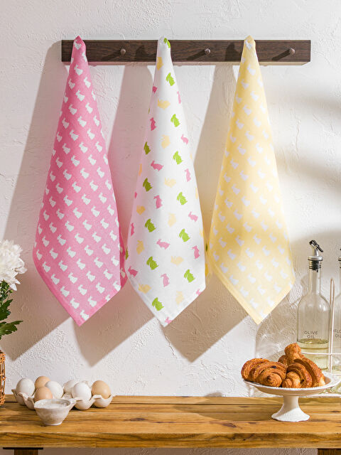 LCW HOME Baskılı Kurulama Bezi 3'lü 40x50 cm - S64665Z8-F9C