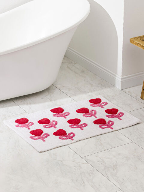 LCW HOME Çiçek Figürlü Banyo Paspası 50x80 cm - S65093Z8-F9C