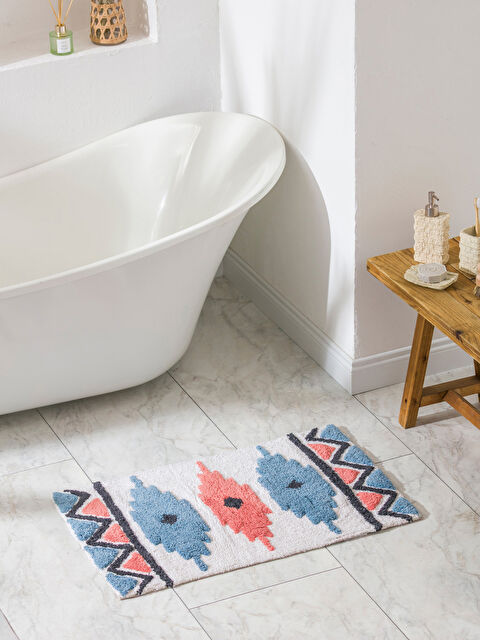 LCW HOME Desenli Pelüş Banyo Paspası 50x80 cm - S65286Z8-F9C