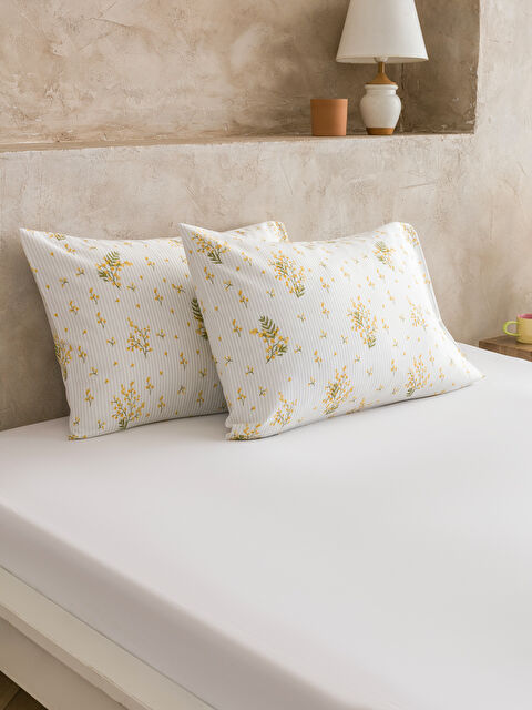 LCW HOME Çiçek Baskılı Yastık Kılıfı 2'li 50x70 cm - S65874Z8-F9C