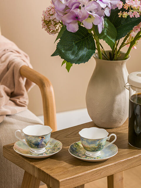 LCW HOME Baskılı 2 Kişilik Porselen Kahve Fincan Takımı 90 ml - S67397Z8-F9C