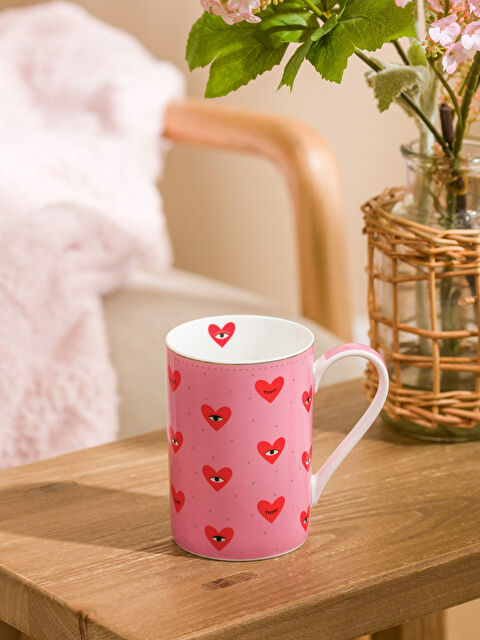 LCW HOME Kalp Baskılı Porselen Kupa 320 ml - S67497Z8-F9C