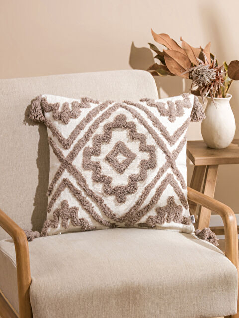 LCW HOME Geometrik Desenli Kırlent Kılıfı 45x45 cm - S68342Z8-M0T