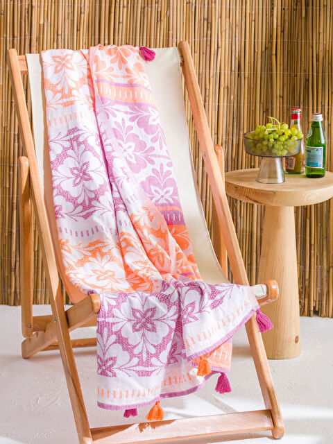 LC WAIKIKI Baskılı Pamuklu Plaj Havlusu 90x165 cm - S6AI49Z8-F9C