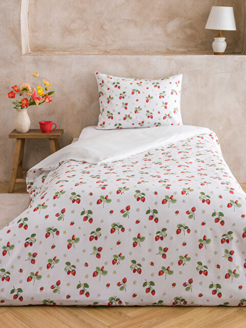 LCW HOME Σετ Κουβερλί Μονό με Σχέδιο Κεράσια - S6BC97Z8-F9C