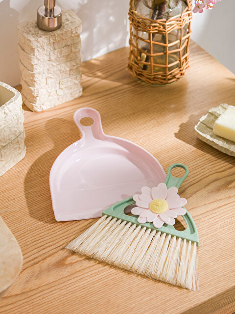 LCW HOME Flower Print Dustpan and Mini Broom - S6CB61Z8-LT4