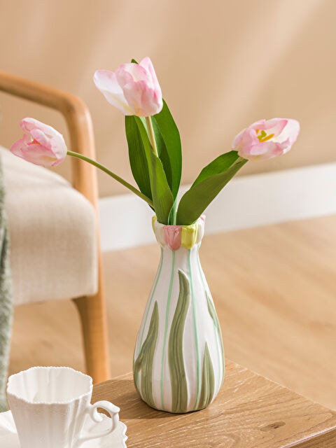 LCW HOME Flower Figured Ceramic Vase 20 cm - S6CF59Z8-F9C