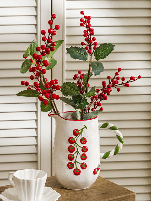 LCW HOME Domates Baskılı Seramik Vazo - S6CF66Z8-F9C