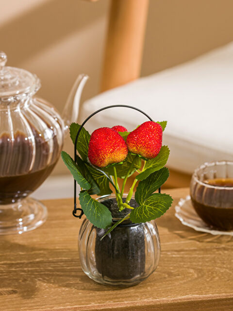 LCW HOME Декоративный искусственный цветок в стеклянном горшке 18 см - S6CG51Z8-M0T