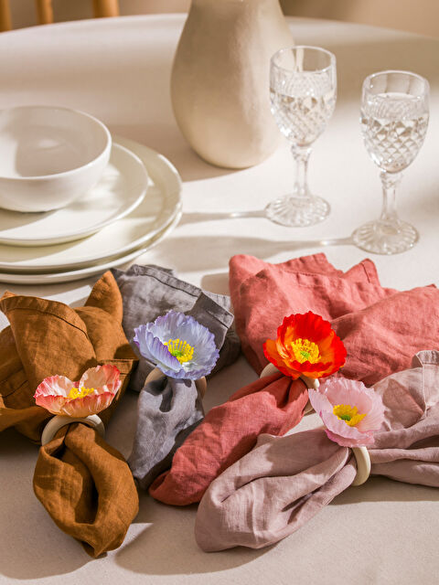 LCW HOME Çiçek Figürlü Peçete Halkası 4'lü - S6CJ64Z8-M0T