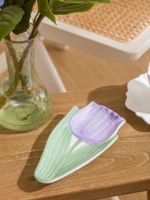 LCW HOME Çiçek Figürlü Seramik Tabak 20 cm - S6CY03Z8-M0T