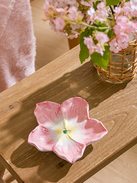 LCW HOME Çiçek Figürlü Seramik Tabak 14 cm - S6CY11Z8-M0T