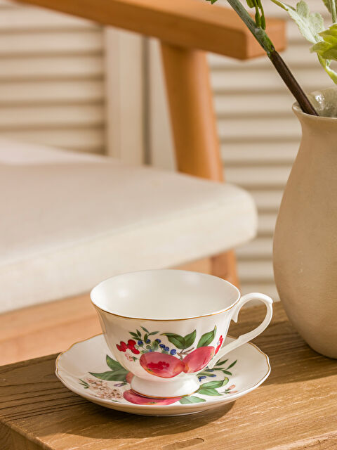 LCW HOME Baskılı Tek Kişilik Porselen Kahve Fincanı 220 ml - S6DD54Z8-F9C