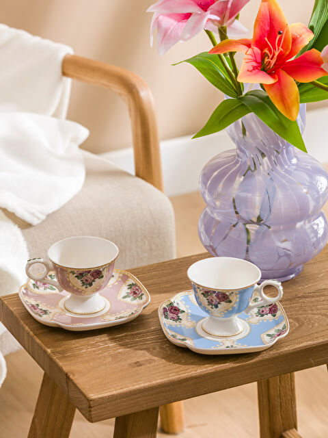 LC WAIKIKI Baskılı  Porselen Kahve Fincan Takımı 100 Ml - S6DD70Z8-F9C