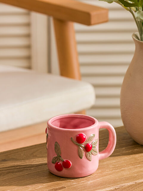 LCW HOME قدح خزفي بنمط زهري 300 مل - S6DE41Z8-F9C