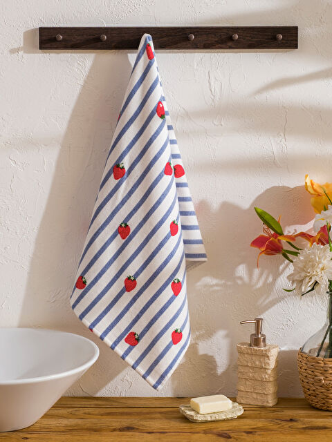 LCW HOME Çizgili Yüz Havlusu 50x80 cm - S6DG95Z8-LEN