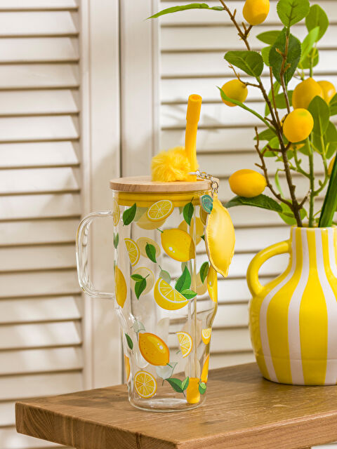 LCW HOME Limon Baskılı Pipetli Cam Bardak 1100 Ml