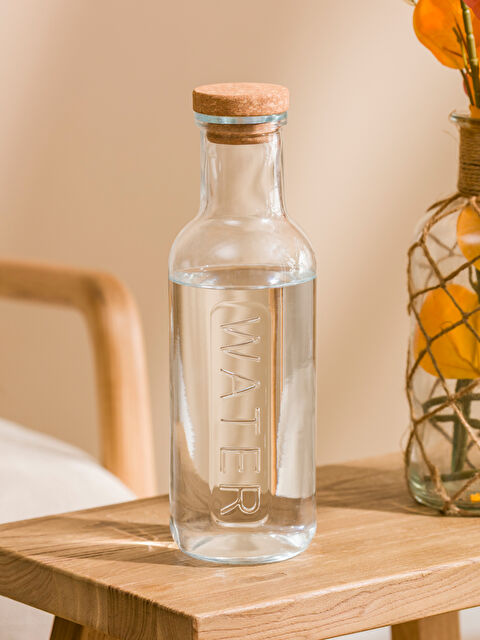 LCW HOME Cork Lid Glass Water Bottle 1000 ml - S6DO89Z8-Q57