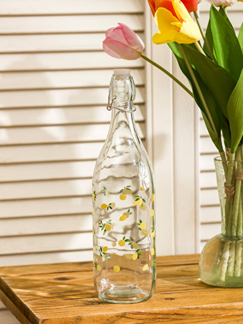 LCW HOME Printed Glass Water Bottle 1000 ml - S6DO96Z8-Q57