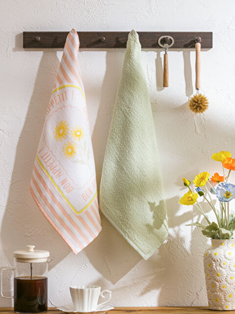 LCW HOME Çiçekli Kuruluma Bezi 2'li 40x50 cm	 - S6DQ68Z8-F9C