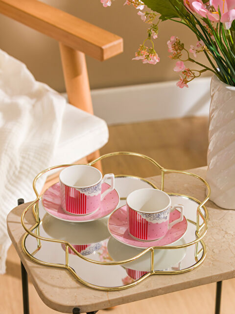 LCW HOME Baskılı 2 Kişilik Porselen Kahve Fincan Takımı 90 ml