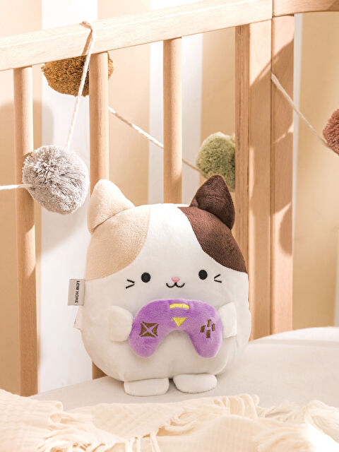 LCW HOME Детская плюшевая подушка с фигуркой кота 20 см - S6EF48Z1-F9C