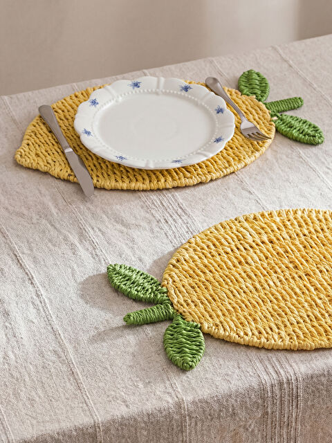 LC WAIKIKI Limon Figürlü Hasır Amerikan Servis 40 cm - S6EY98Z8-F9C