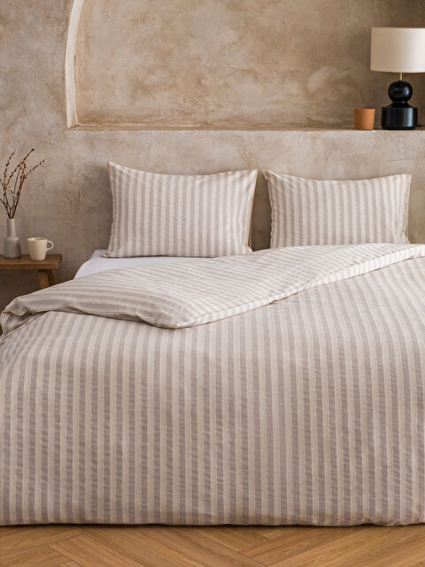 LCW HOME Çizgili Çift Kişilik Nevresim Seti - S6FM10Z8-LQB