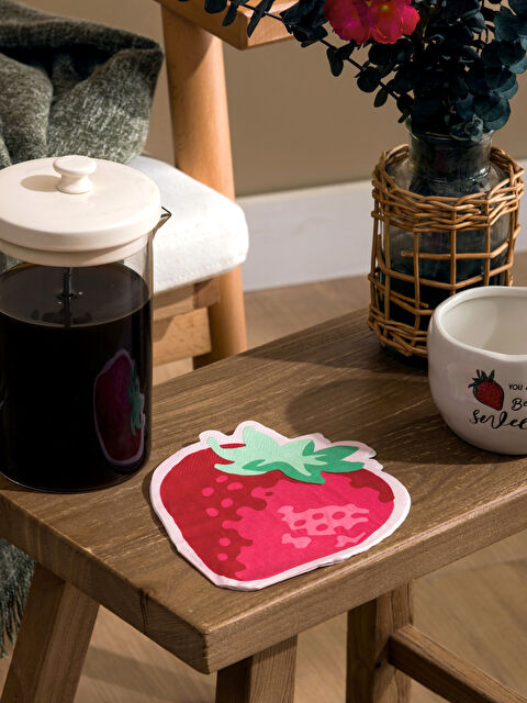 LCW HOME منديل ورقي مزين بشكل الفراولة 20 قطعة - S6FY37Z8-LTQ