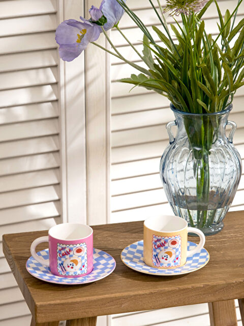 LCW HOME Baskılı Porselen Kahve Fincan Takımı 90 ml