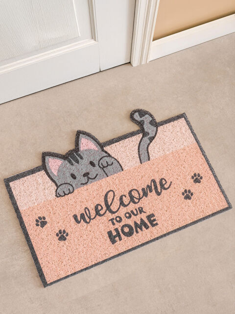 LCW HOME Коврик для двери с принтом кошки 40x60 см - S6GN07Z8-F9C