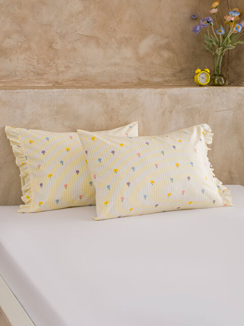 LCW HOME Desenli Pamuklu Yastık Kılıfı 2'li 50x70 cm - S6GS41Z8-F9C