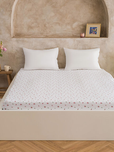 LCW HOME Desenli Çift Kişilik Lastikli Çarşaf - S6GS42Z8-F9C