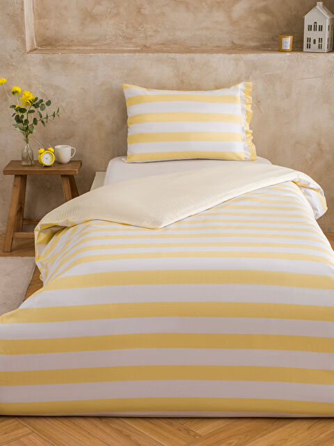 LCW HOME Çizgili Tek Kişilik Nevresim Seti - S6GS52Z8-LKG