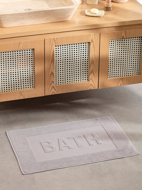 LCW HOME Yazı Nakışlı Banyo Paspası 50x70 Cm - S6GU75Z8-GWS