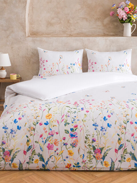 LCW HOME Çiçekli Çift Kişilik Nevresim Seti - S6H030Z8-F9C