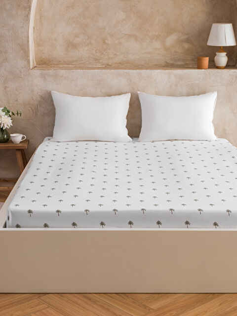 LCW HOME Desenli Çift Kişilik Lastikli Çarşaf - S6H036Z8-LUG