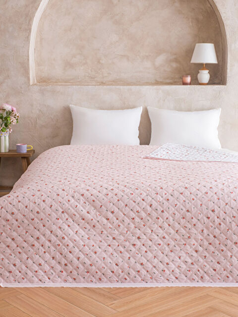 LCW HOME Çiçekli Çift Kişilik Yatak Örtüsü