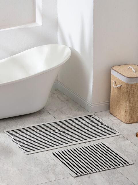 LCW HOME Çizgili Banyo Paspası 2'li - S6H145Z8-LEG