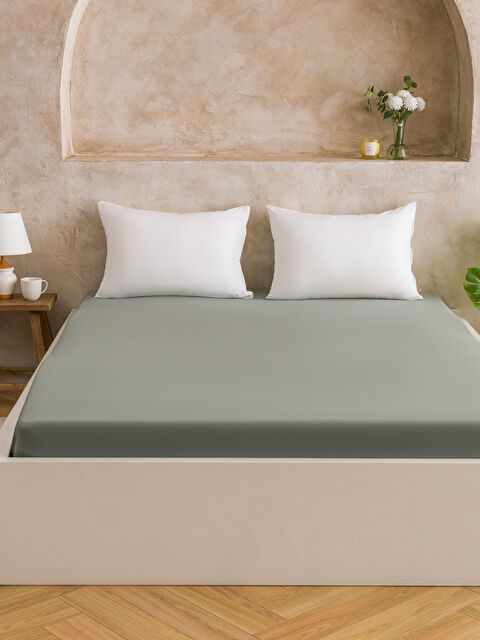 LCW HOME Çift Kişilik Lastikli Çarşaf - S6H148Z8-GNZ