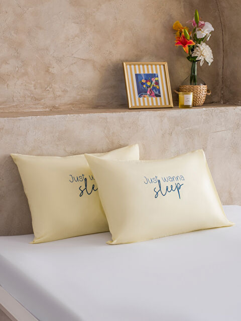 LCW HOME Baskılı Pamuklu Yastık Kılıfı 2'li 50x70 cm - S6H475Z8-F9C