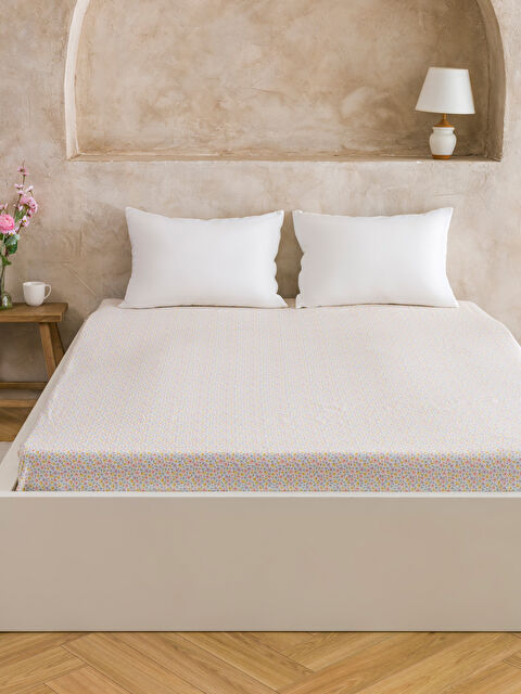 LCW HOME Çiçekli Çift Kişilik Lastikli Çarşaf - S6HD91Z8-F9C
