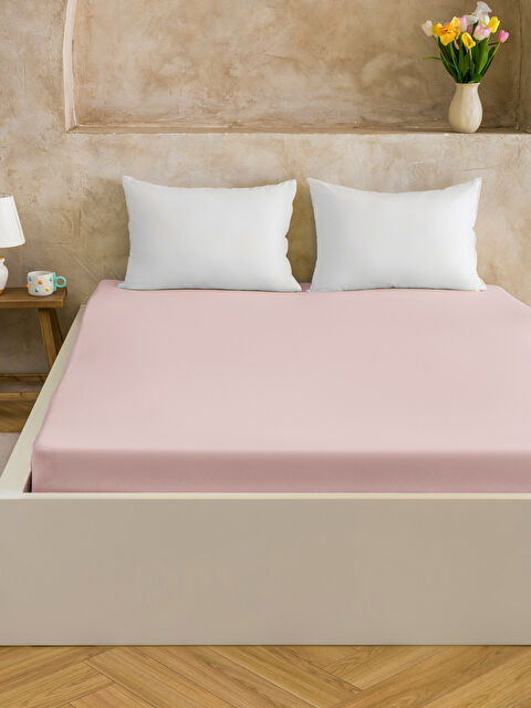 LCW HOME Poplin Çift Kişilik Lastikli Çarşaf 100x200x30 Cm - S6IB54Z8-FSA