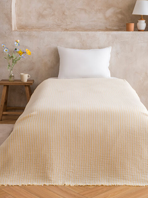 LCW HOME Tek Kişilik Müslin Yatak Örtüsü