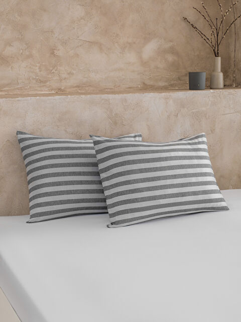 LCW HOME Çizgili Yastık Kılıfı 2'li 50x70 cm - S6IR44Z8-LFY