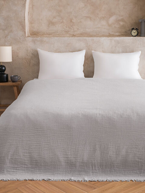 LCW HOME Çift Kişilik Pamuklu Yatak Örtüsü