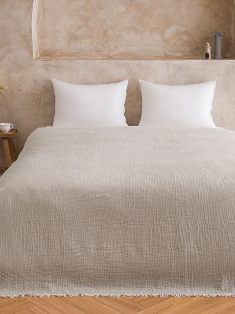 LCW HOME Çift Kişilik Pamuklu Yatak Örtüsü