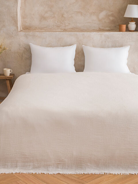 LCW HOME Çift Kişilik Pamuklu Yatak Örtüsü